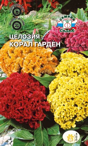 Семена цветов - Целозия Корал Гарден 0,2 г - 2 пакета